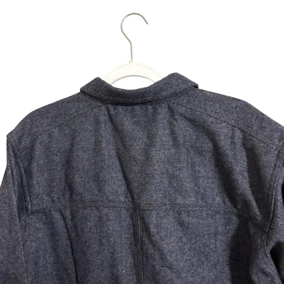 Columbia Blue Gray Wool Blend Button Down Shacket Large - Picture 6 of 9